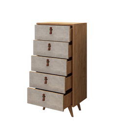 Hanah Home Cómoda Spanze Roble y Blanco con 5 Cajones